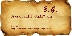 Brunovszki György névjegykártya